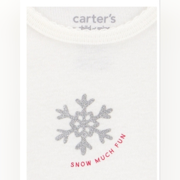 Carter's Red and White Snowflake Baby Outfit - Picture 8 of 8